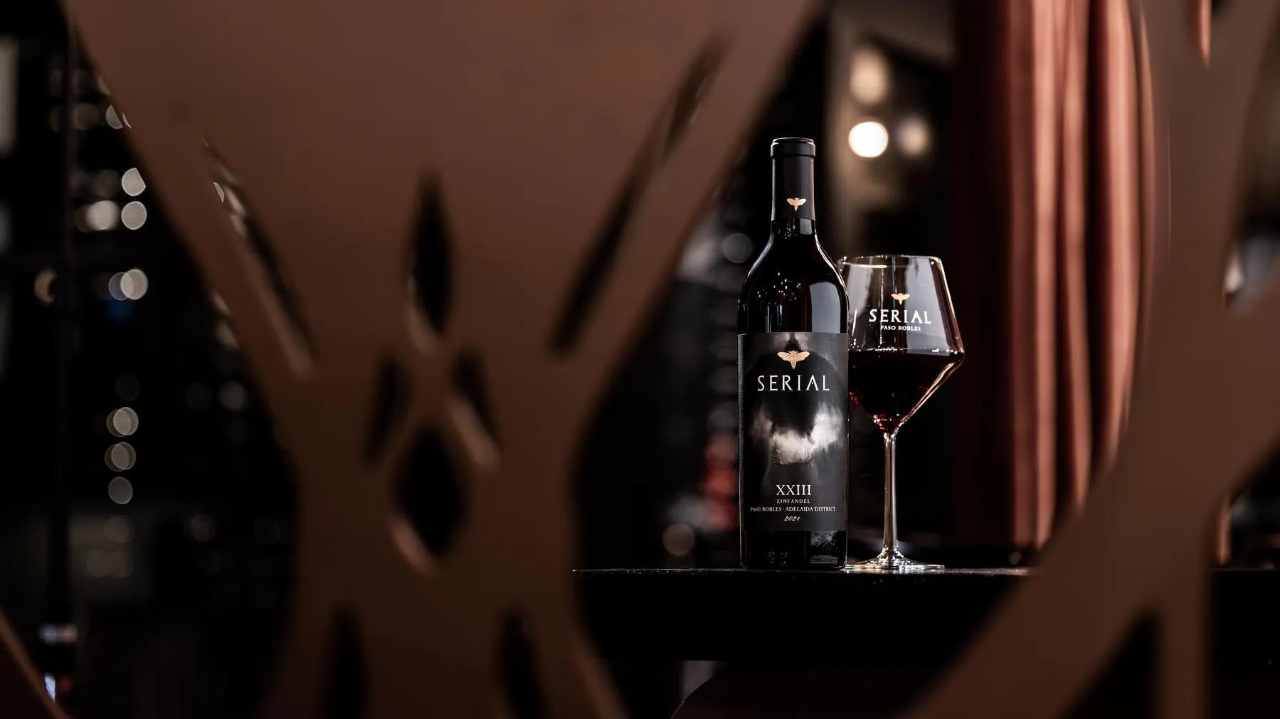 Serial Wine Bottle and glass